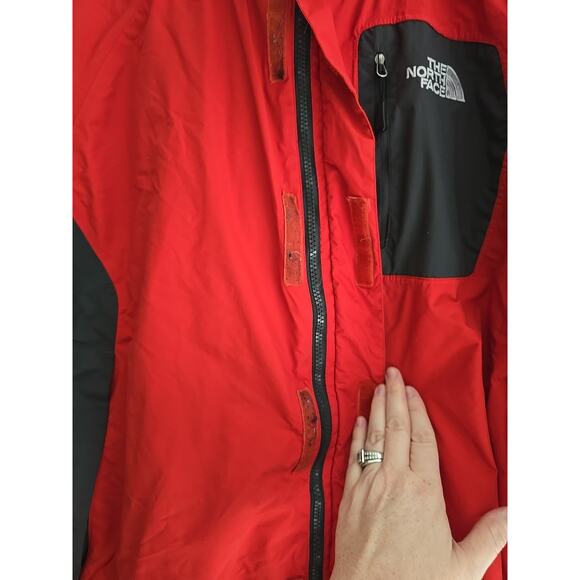 The North Face Hyvent Red Full Zip Hooded Lined Coat Warm Men's Size XL - Picture 6 of 9